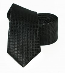    Goldenland Slim Krawatte - Schwarz Karierte Krawatten